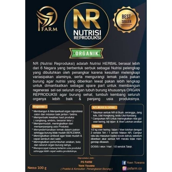 NR Nutrisi Reproduksi Organik.