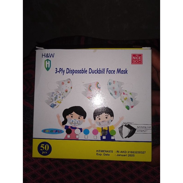 masker duckbill anak 50 pcs