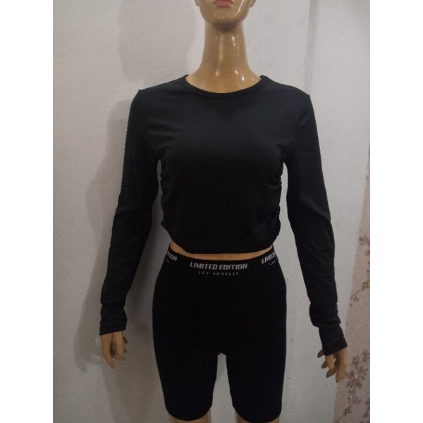 BLOUSE CROPTOP LENGAN PANJANG