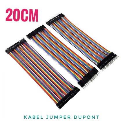 Kabel Jumper Dupont Pelangi 20cm Male-Female, Male-Male, Female-Female