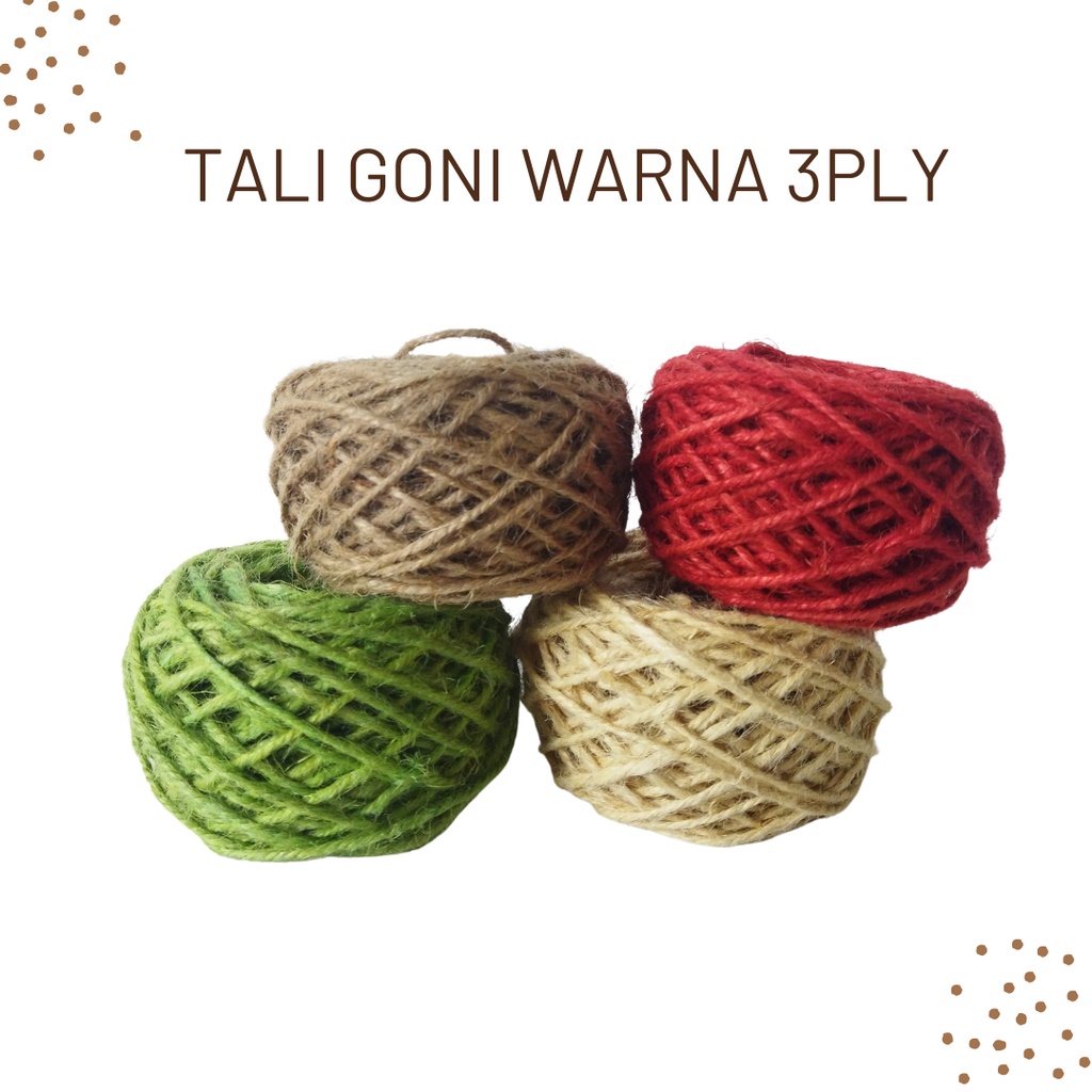 

Tali Goni Warna 3MM 3 Ply - Tali Rami 30M - Tali Bahan Kerajinan Unik