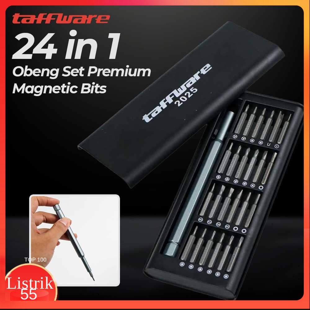 Taffware Obeng Set Premium Magnetic Bits 24 in 1 - 2025