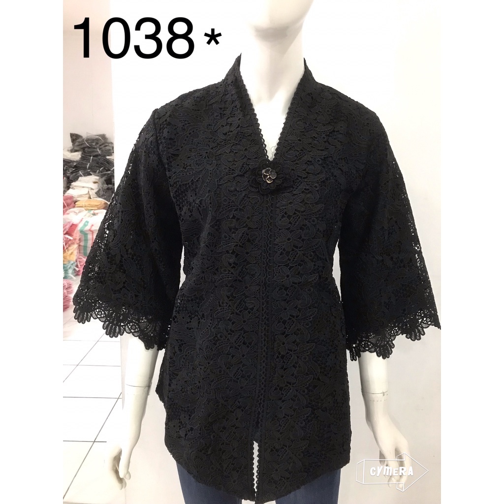 Kebaya alexuez brukat full bros hitam Kebaya premium hitam 0923