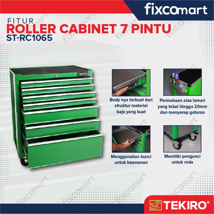 Tekiro Roller Cabinet 7 Draw / Penyimpanan Perkakas