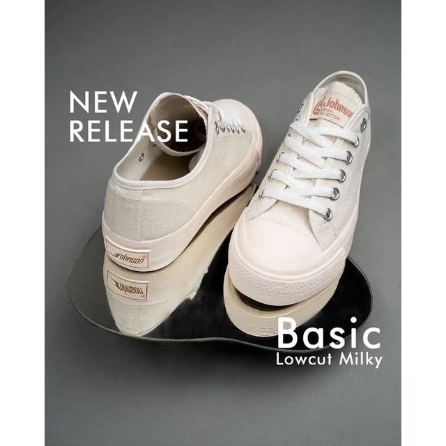 JOHNSON BASIC MILKY LOW  Original 100%  / Johnson / sepatu Jonson / Jhonson / Milky Shoes / Sepatu putih / Sepatu wanita / Sepatu pria