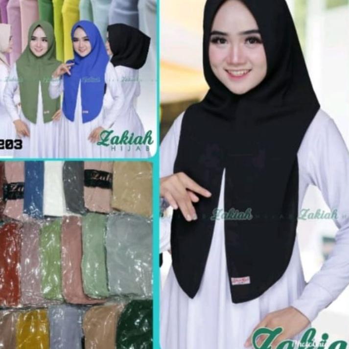 Terbaruホン ORI ZAKIAH - Khimar hijab ceruty hodi Zakiah hody polos