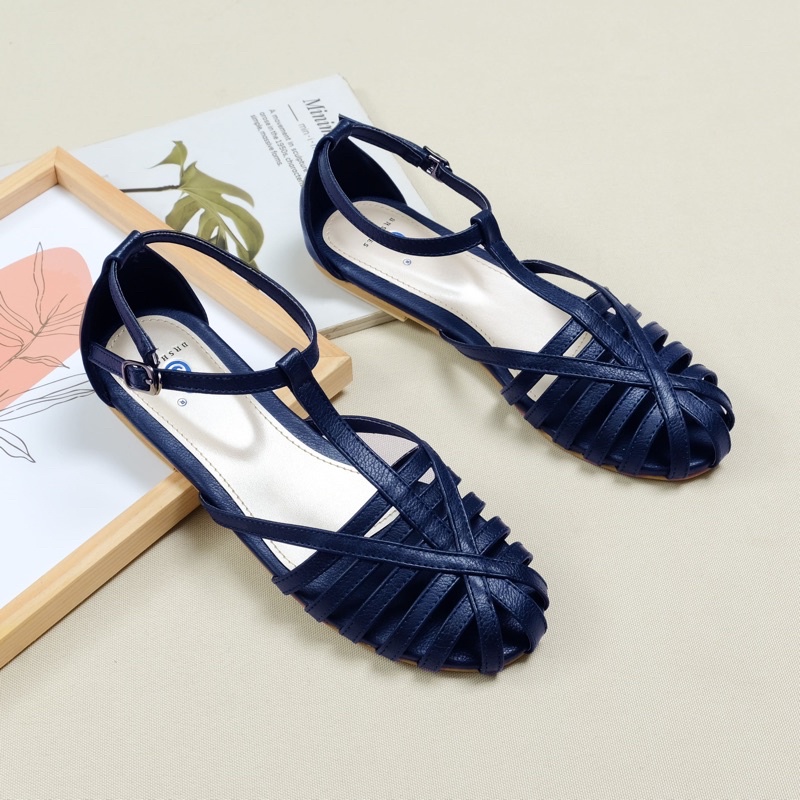 [SIAP KIRIM] BRShoes40 FT Donker Sandal Tali Casual Flat Wanita