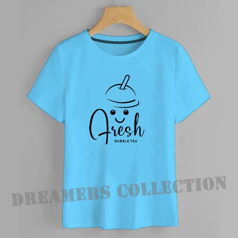 Kaos Tshirt Oblong Wanita Fresh Bubble Tea/ Oblong Ukuran Anak, Dewasa dan Jumbo