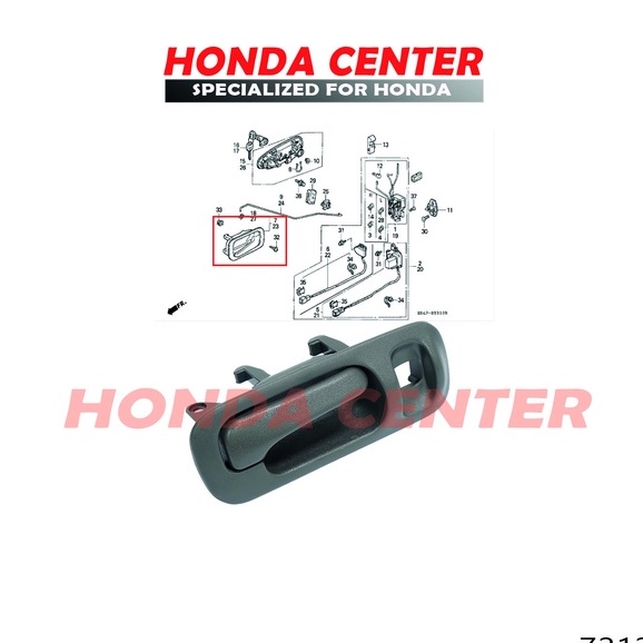 handle handel tarikan gagang pegangan bukaan pintu dalam belakang kiri kanan honda civic genio 1992 1993 1994 1995