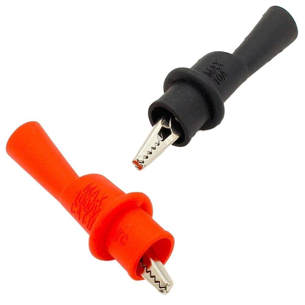 Lanfy Klip Buaya 2mm Tester Probe Clip Clamp Test Lead Aligator Untuk Multimeter Profesional Terminal Uji Listrik