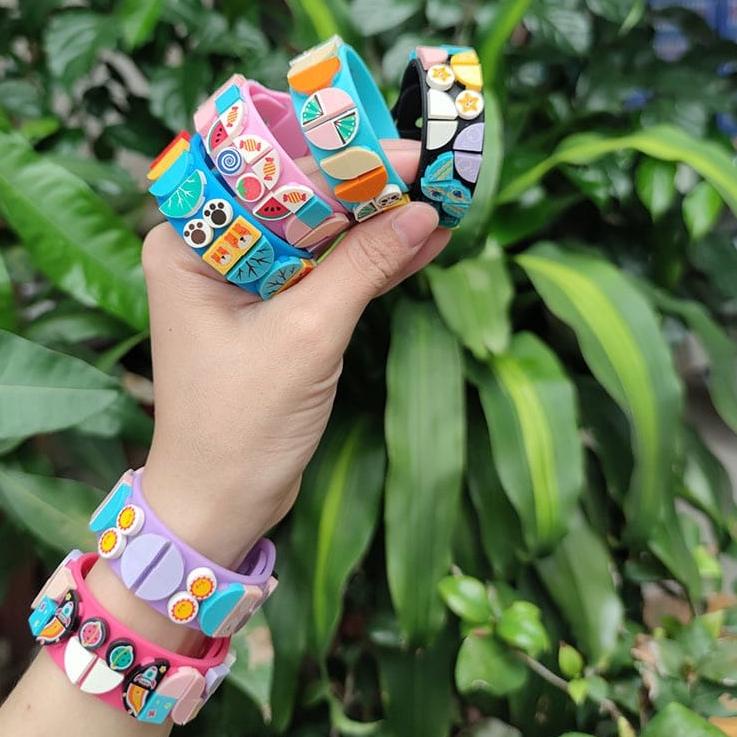 [KODE PRODUK FKVK74965] Gelang Lego Mainan Gelang Anak DIY Balok Dots Bracelet Brick Wristband Creat