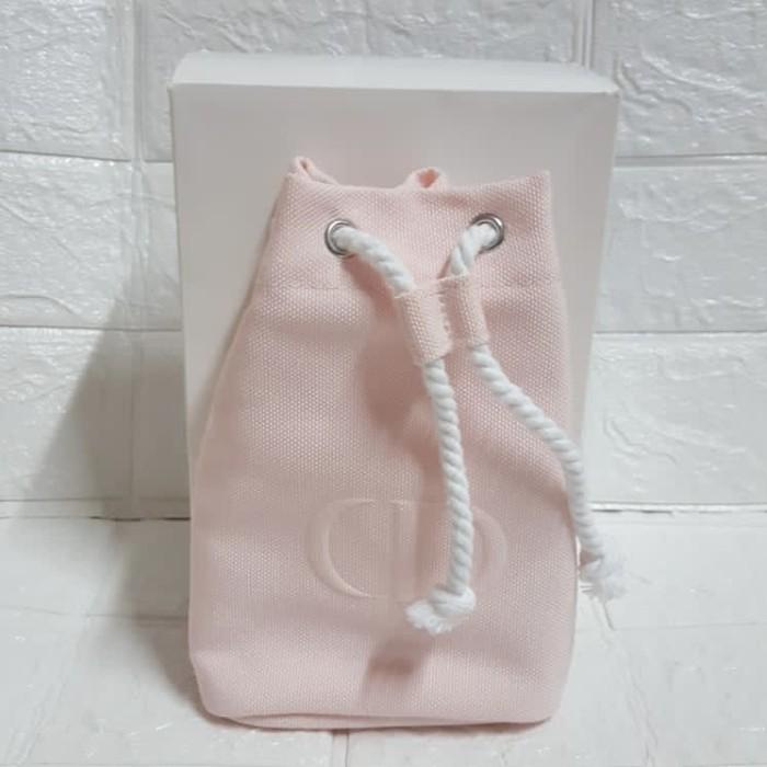 Dior Pouch Serut Canvas Pink /Dior Make Up Pouch 023