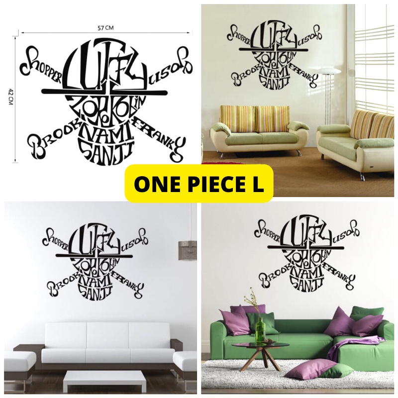 WALLSTICKER WALLSTIKER WALL STICKER STIKER DINDING ANIME ANIMASI FIGURE KARAKATER  KAPAL ONEPIECE WALLPAPER ONE PIECE SANJI LUFFY ZORO NAMI WANTED WALSTICKER DEKORASI RUANG TAMU KAMAR TIDUK ANAK ANAK CEWEK COWOK WALSTIKER PAPER TEMBOK WALLPEPER KARTUN