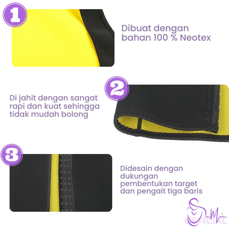 Korset Pelangsing Perut Buncit Wanita Korslet pelangsing Alat Pengecil Perut Tubuh Pinggul Corset Pembakar Lemak Waist Chincer Shapers Neotex Original Body