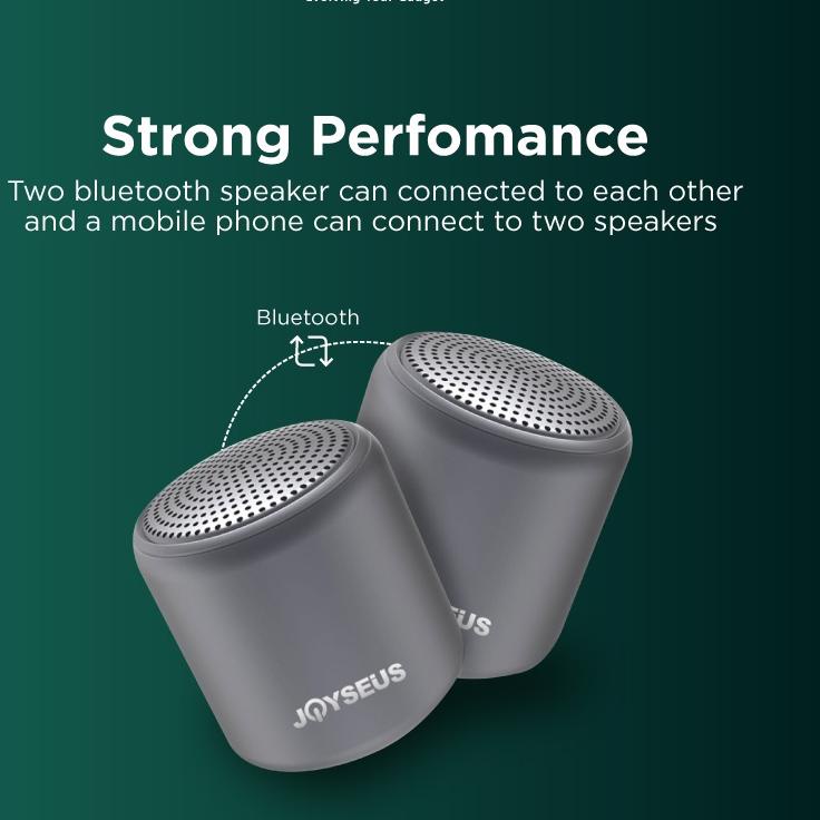 Paling Laris JOYSEUS JS02 Speaker Mini Portable TWS Speaker Stereo Bluetooth 5.0 - OT0029