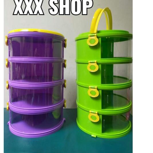 PALING BAGUS PROMO 2kg tudung saji warna 4 susun sudah rakitan PINK UNGU HIJAU BIRU PUTIH ⁂ 860