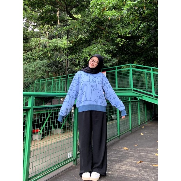 sweter rajut premium tebal model kucing