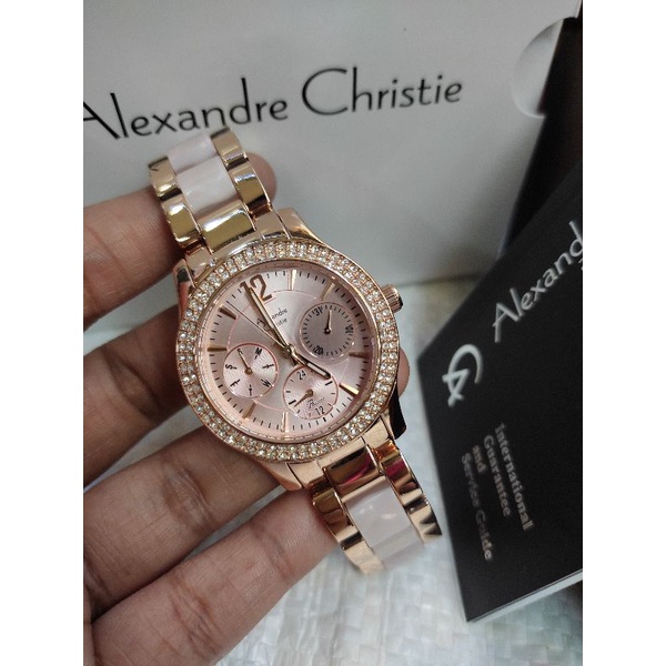 Jam Tangan Wanita ORIGINAL Alexandre Christie Ac 2463 BF All Stainless Steel