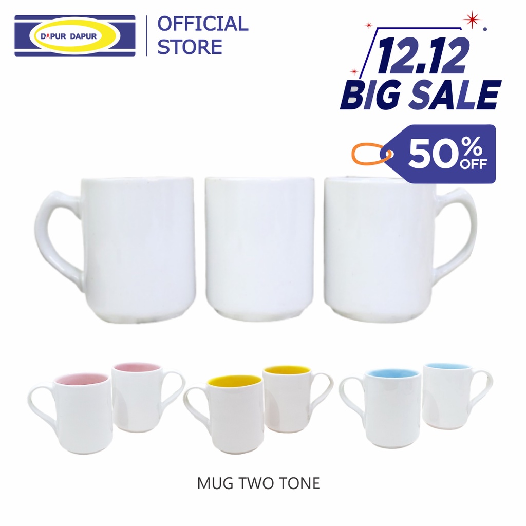 Jual DAPUR DAPUR Mug Gagang Keramik Tebal Two Tone SNI | Shopee Indonesia