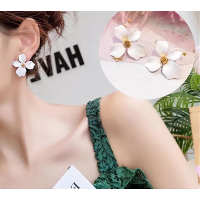 Anting korea terbaru Color flower