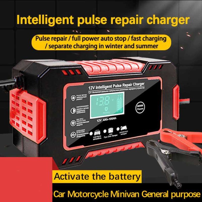 Charger Aki Mobil Smart Battery Charger 12V 4-100Ah