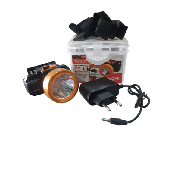 LAMPU SENTER KEPALA KAWACHI 7 WATT SUPER LED LY-217L CAHAYA KUNING