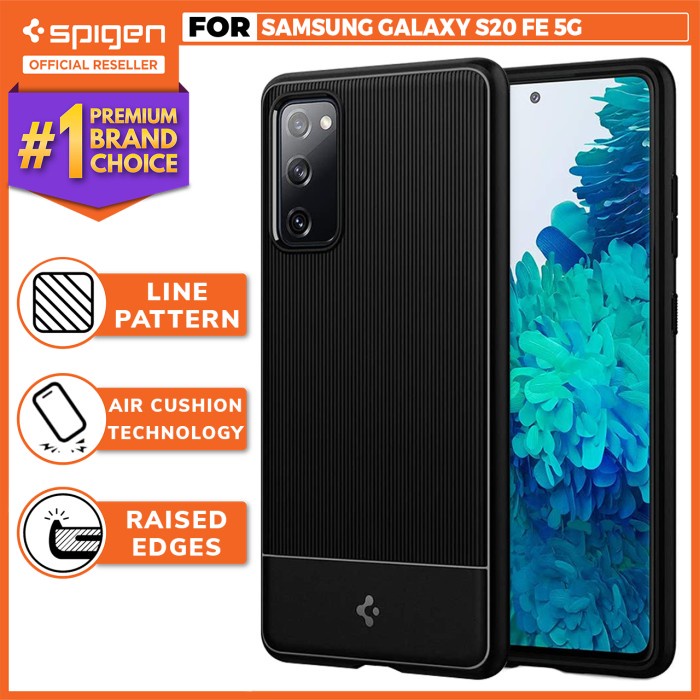 Original Case Samsung Galaxy S20 FE Spigen Monument Slim Protetion Soft Casing - Black