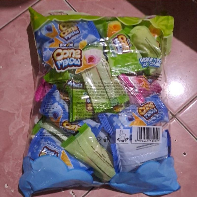 Marshmallow Es Krim Bravoo Cone Malow isi 24 pcs