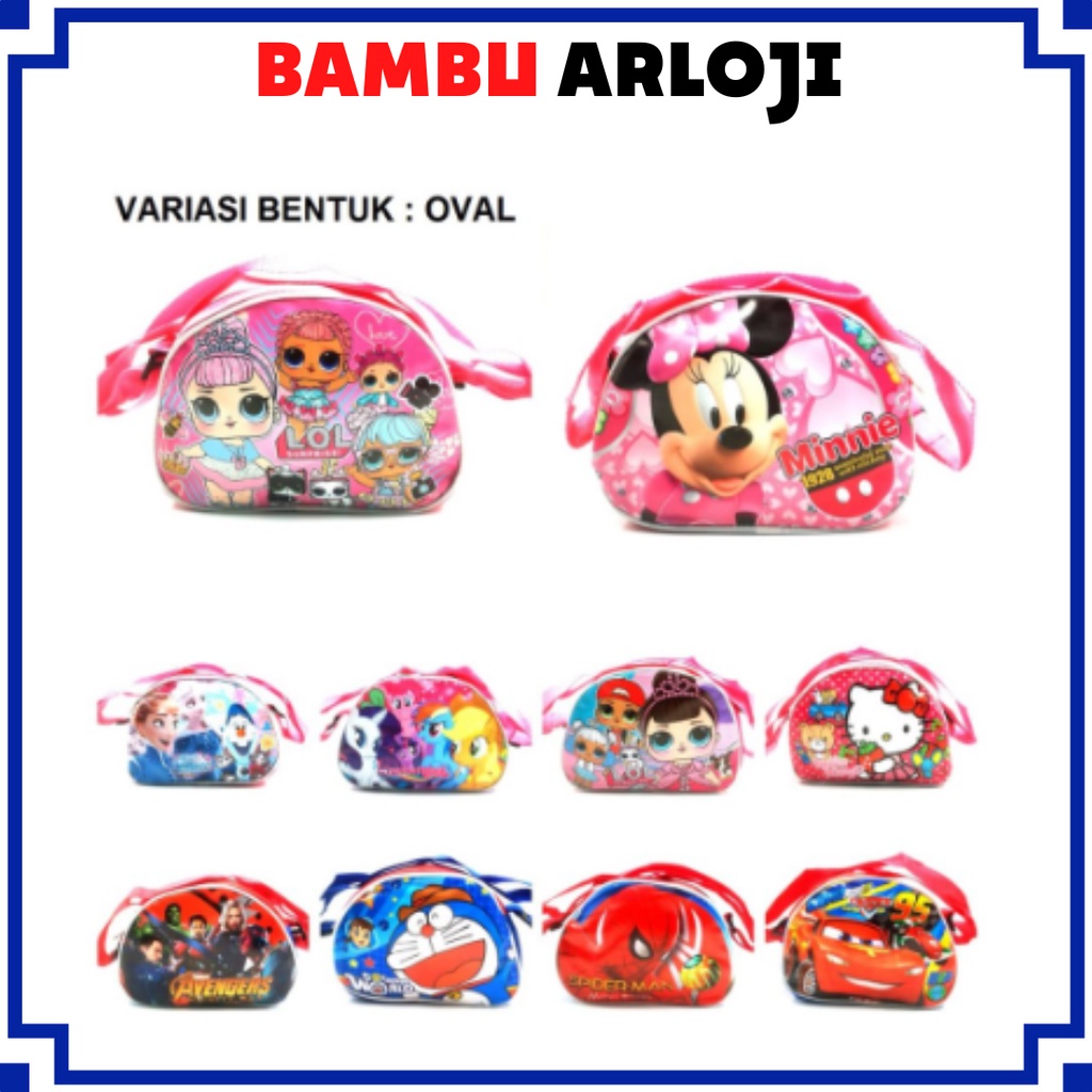 BAJ TAS SLEMPANG SELEMPANG anak murah / Souvenir ulang tahun anak / sovenir tas ultah anak (LOVE / BULAT / OVAL ) BE /TA032