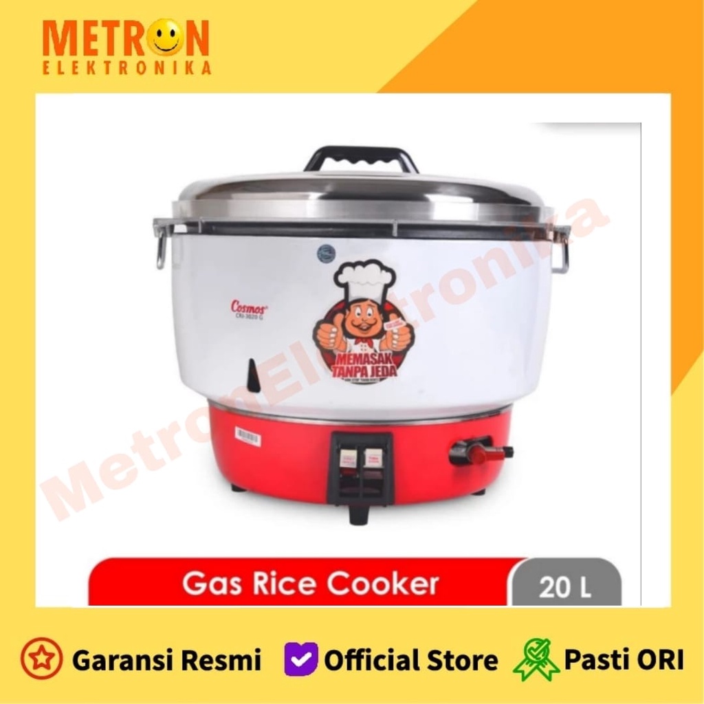 COSMOS CRJ 3020 G / GAS RICE COOKER 20 LITER / PENANAK NASI / CRJ3020G