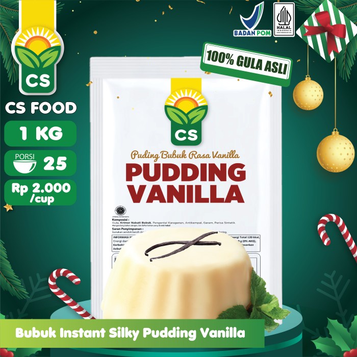 

⭐BISA COD⭐ Bubuk Instant Silky Pudding Vanilla Pudding Sedot Pudot 1 kg - CS FOOD