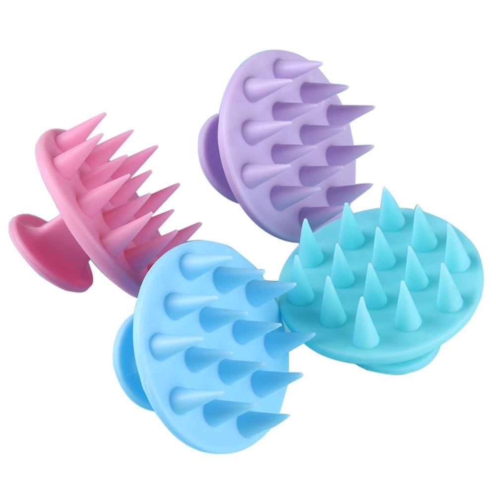 Pineapple 2pcs Alat Cuci Rambut Lembut Anti Ketombe Sikat Kulit Kepala Silikon