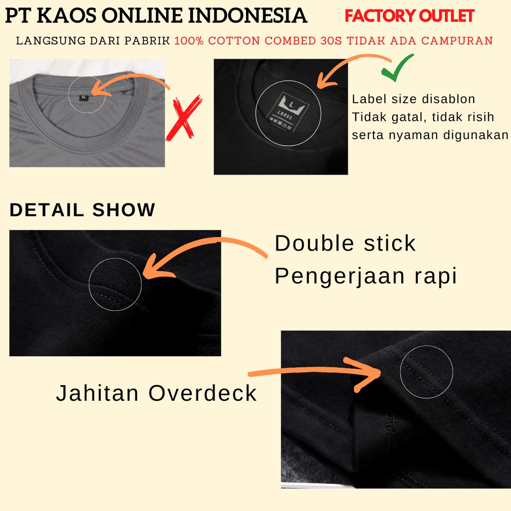 KAOS POLOS LENGAN PENDEK 2TONE MISTY SOFT PREMIUM