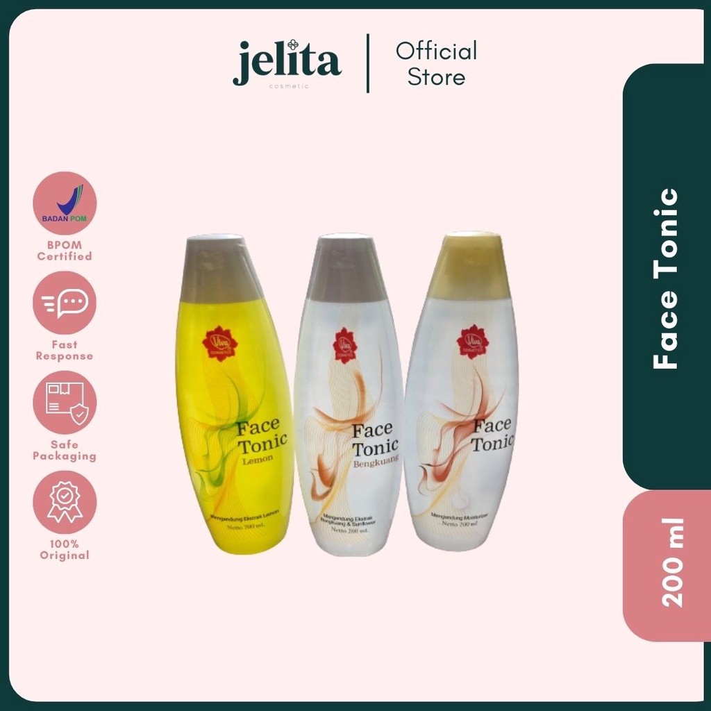 Jelita Cosmetics - Viva Face Tonic 200ml Untuk Kulit Berminyak
