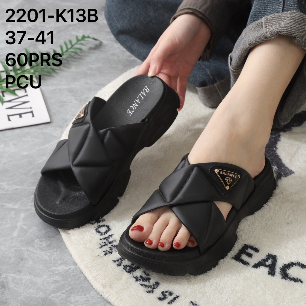 Sandal BALANCE 2201 Slop Wanita Sendal Jelly Slide Silang Selop Cewek Perempuan