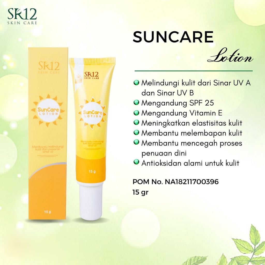 SR12 Sunscreen &amp; Sunblok Wajah SPF 30 Suncare Lotion SR12 Perawatan Wajah Anti UVA UVB Melindungi Kulit dari Sinar UV BPOM Original