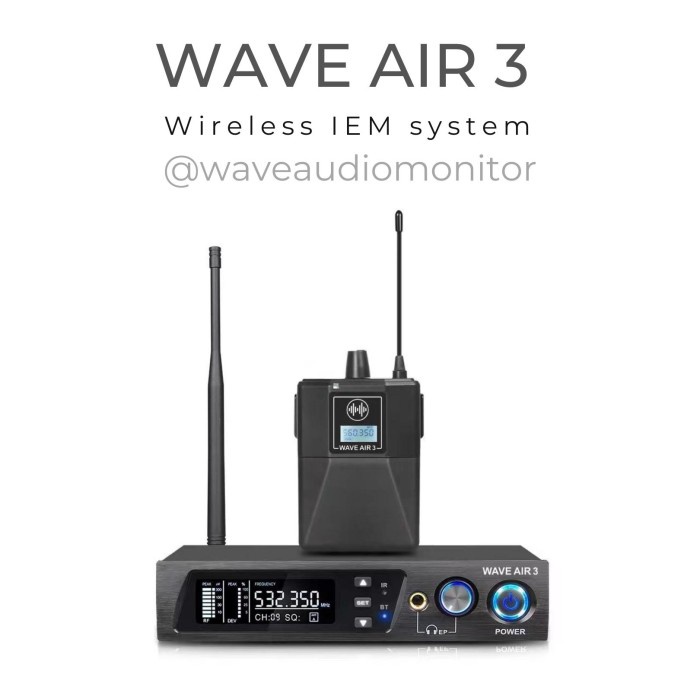 Sound Wave Air 3 Wireless Iem System Stage Panggung Wave Audio Monitor