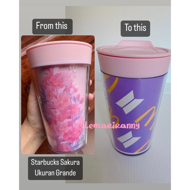 Tumbler Starbucks Customizable Sakura BTS