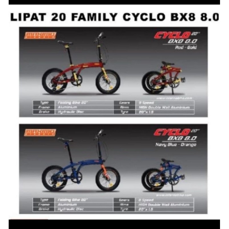 Sepeda Lipat 20 Family Maximo Piegare Cyclo 8.0 8 BX8 BX 8
