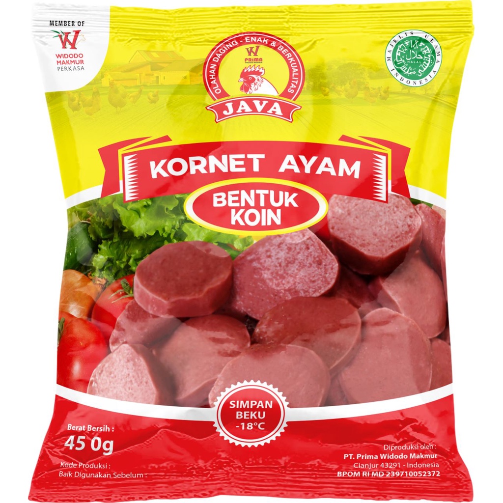 KORNET AYAM COIN JAVA 450GR CHICKEN CORNED LUNCHEON HALAL