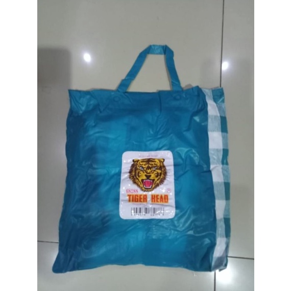 FELWINSHOP Jas Hujan Setelan Dewasa Karet Murah Tiger Head Koko Kombinasi Kotak