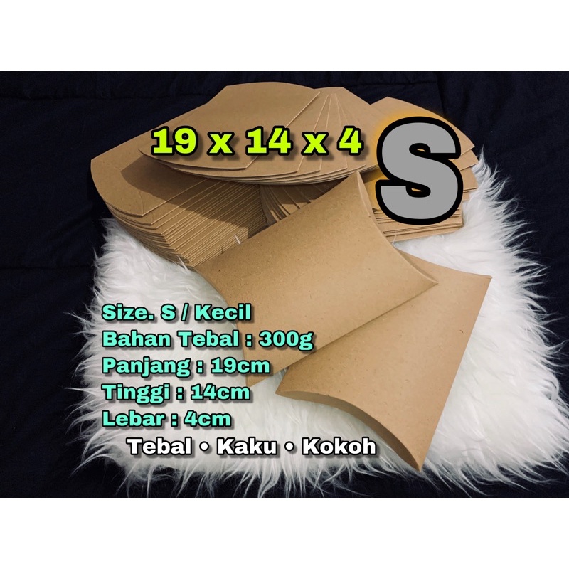 

pillow box COKLAT KECiL SIZE. S / SMALL / tempat scarf / kado paket online / parfum / kain