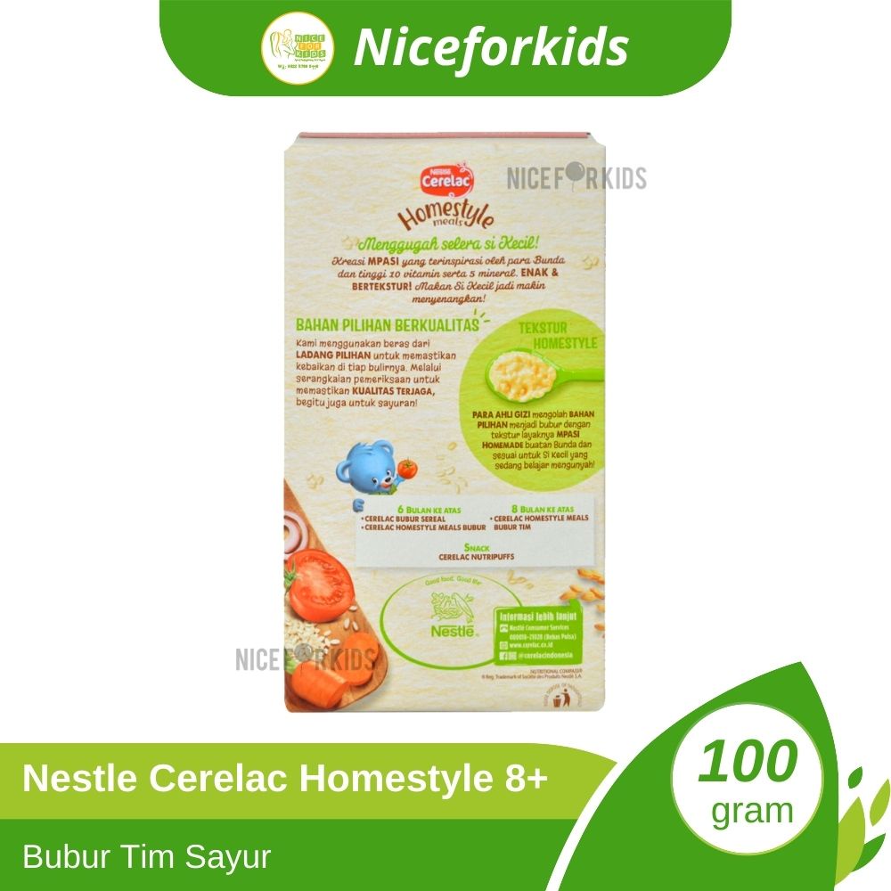 Nestle Cerelac Bubur Bayi Homestyle Meals / Bubur Tim Instan Mpasi