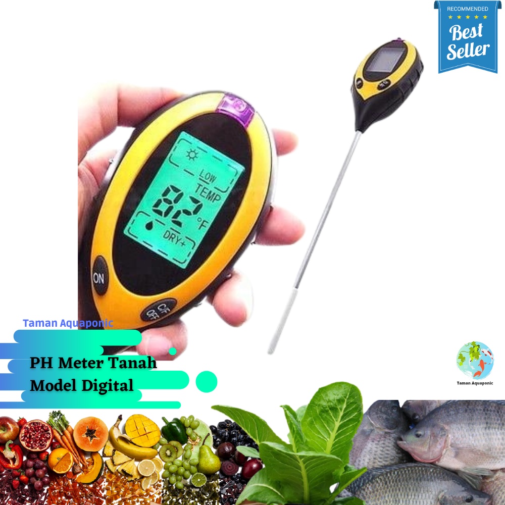 PH Meter Tanah Digital 4 in 1 Soil Analyzer