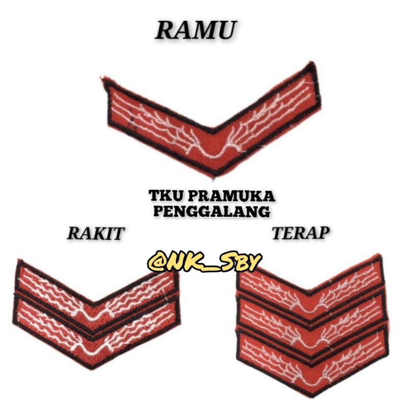 BET/BEDGE TKU PRAMUKA PENGGALANG ( BORDIR )