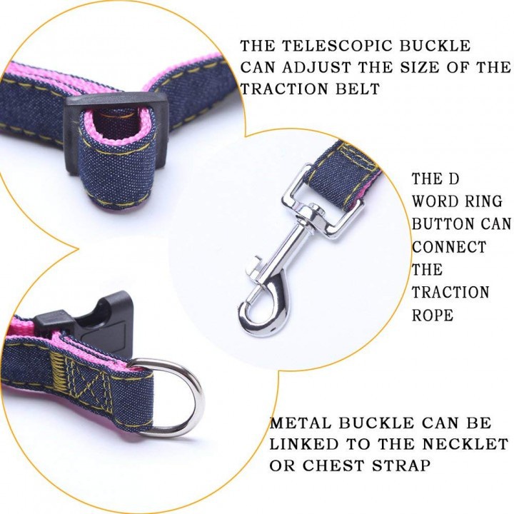 ROCKWARE Dog Leash Adjustable Harness Neck Collar Set Canvass Model