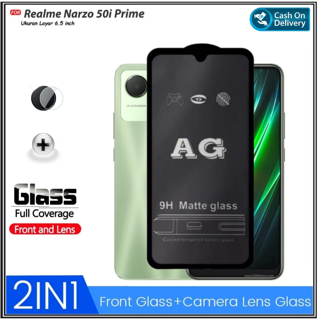 Tempered Realme Narzo 50i PRIME Anti Gores Matte & Anti Gores Camera
