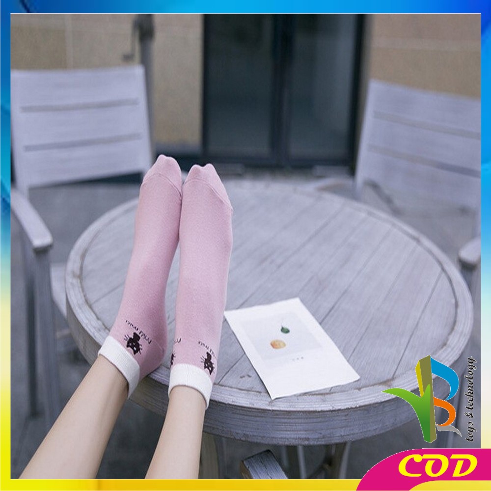 RB-P119 Kaos Kaki Semata Kaki Wanita Motif Kucing Cat Ankle Socks / Kaos Kaki Lucu Wanita / Kaos Kaki Fashion Korea / Kaos Kaki Wanita Dewasa