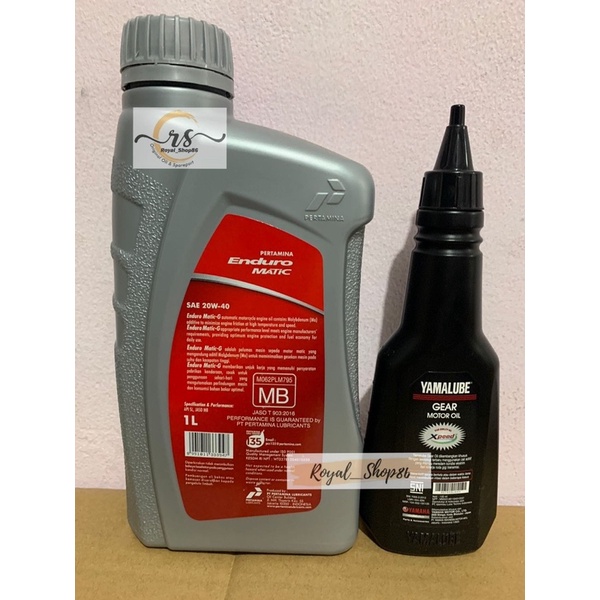 oli enduro matic G sae 20w-40 1 Liter &amp; Oli Gardan Yamalube 150ml Original