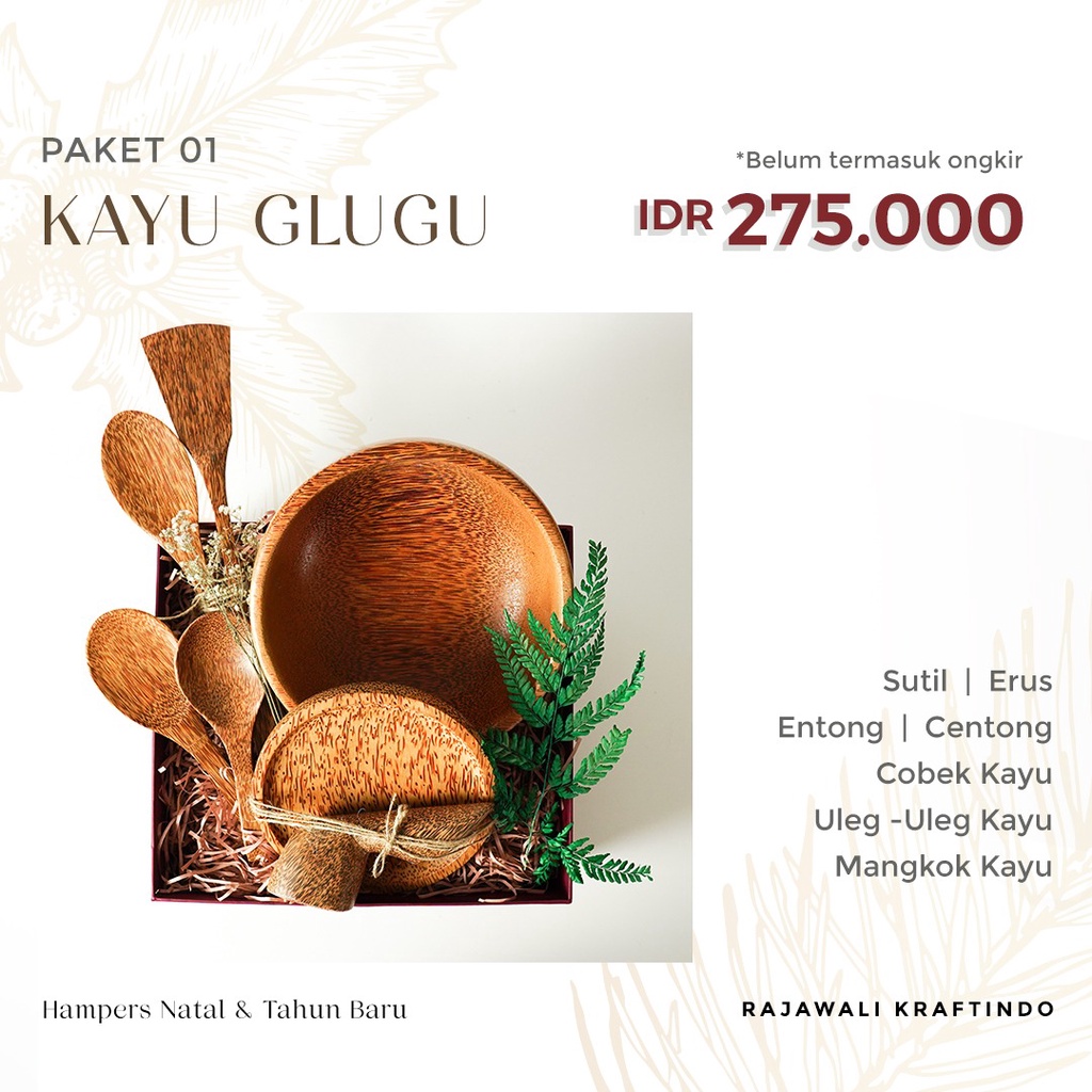

Hampers Peratalan Dapur Set Kayu Glugu